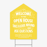 Welcome to the Open House Real Estate Yard Sign Yard Sign Market Dwellings BRIGHT SUN 1