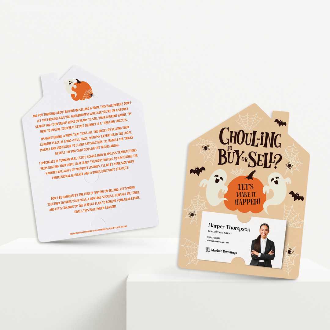 Set of Ghoul-ing To Buy Or Sell? Let’s Make It Happen! | Halloween Mailers | Envelopes Included | M284-M001 Mailer Market Dwellings   