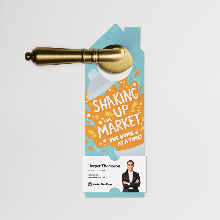 Shaking Up The Market, One Home At A Time! | Summer Door Hangers | 361-DH002 Door Hanger Market Dwellings   