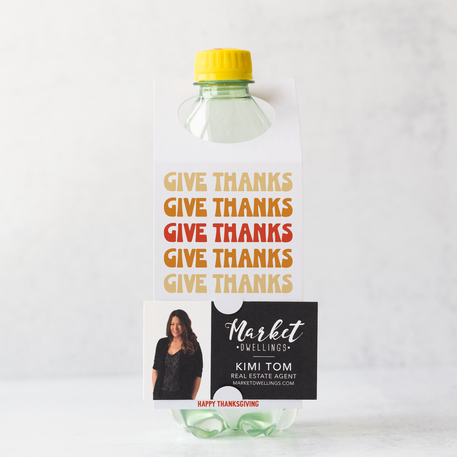 Give Thanks | Thanksgiving Bottle Tags | 70-BT001 Bottle Tag Market Dwellings   