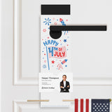 Happy Fourth of July | Colorful Real Estate Agent Flag Holder Door Hanger Holiday Door Hanger Market Dwellings