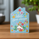 Happy Home Anniversary Floral | Real Estate & Mortgage Greeting Cards with Envelopes Greeting Card Market Dwellings