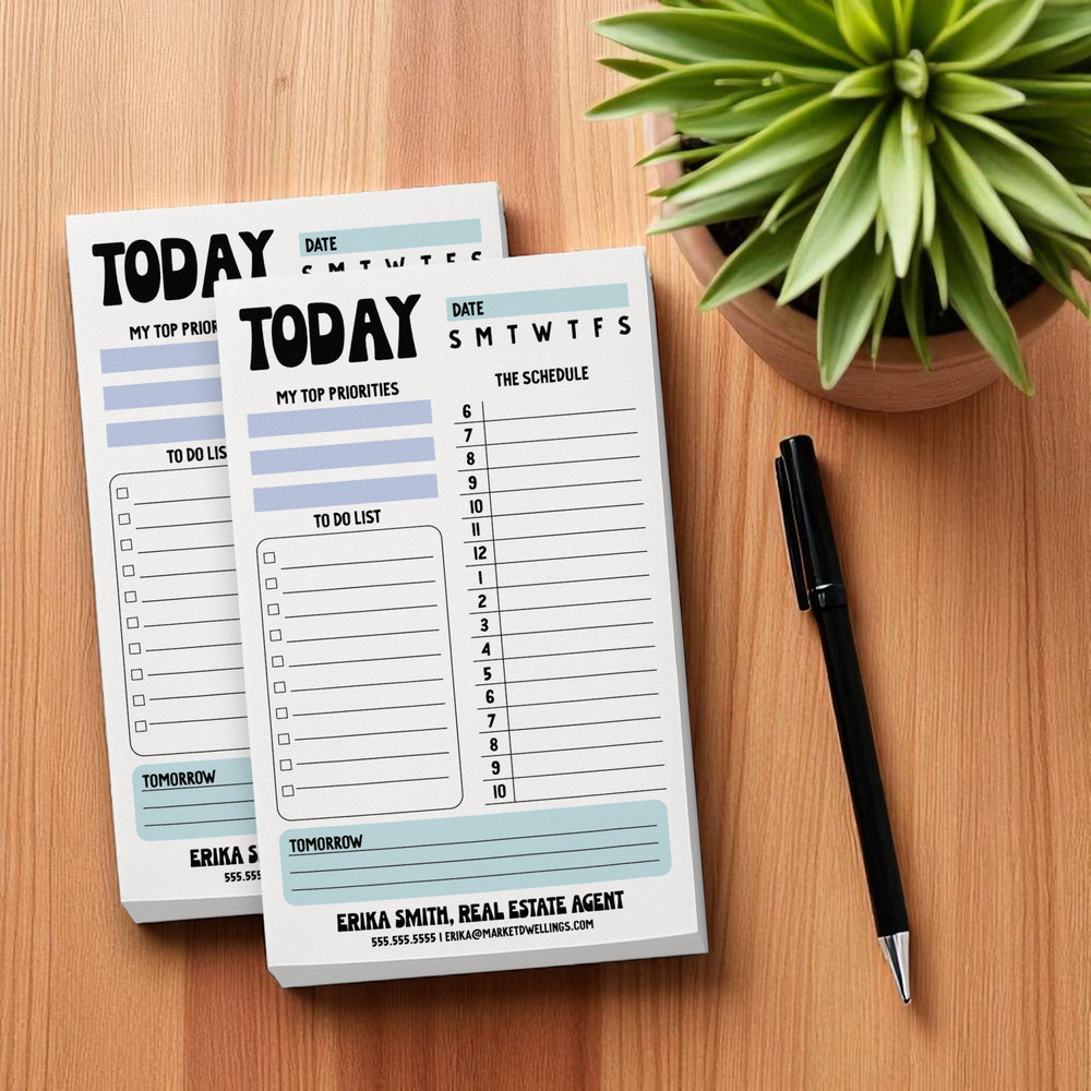 Set of Today Notepads | 5 x 8in | 50 Tear-Off Sheets | 15-SNP Notepad Market Dwellings