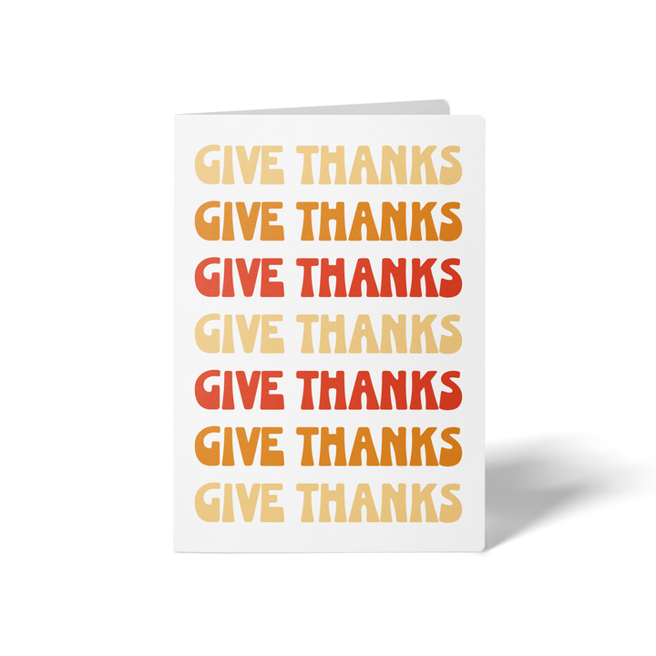 Set of Give Thanks | Thanksgiving Greeting Cards | Envelopes Included Greeting Card Market Dwellings