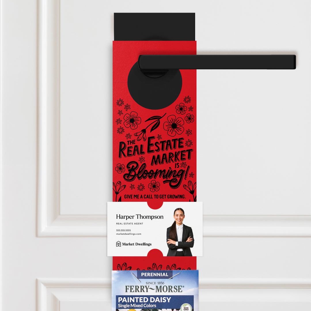 The Real Estate Market Is Blooming! | Spring Door Hangers | 8-DH003