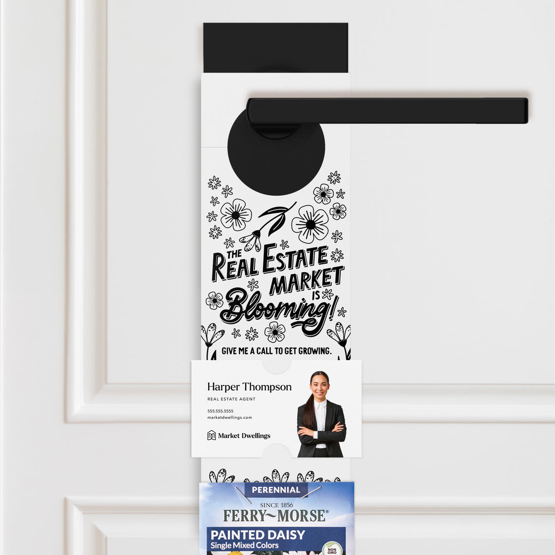 The Real Estate Market Is Blooming! | Spring Door Hangers | 8-DH003