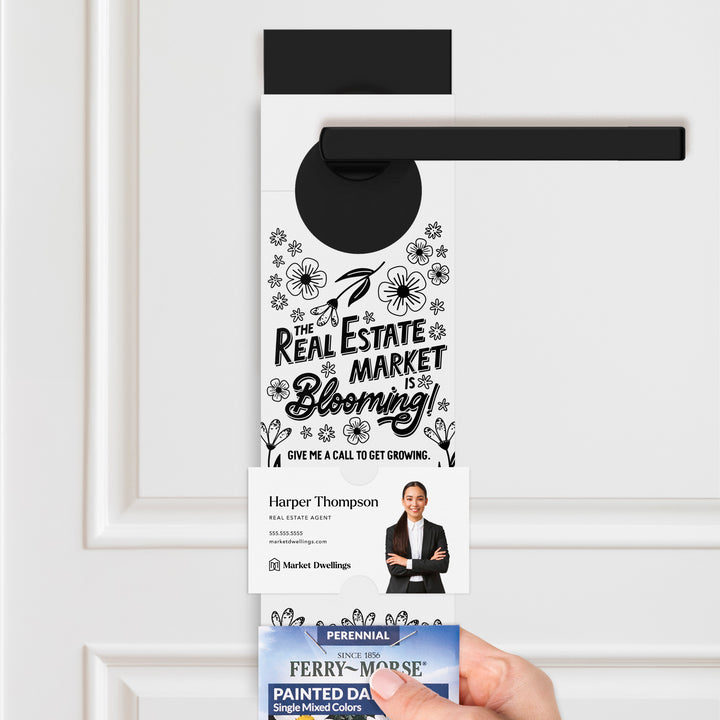 The Real Estate Market Is Blooming! | Spring Door Hangers | 8-DH003