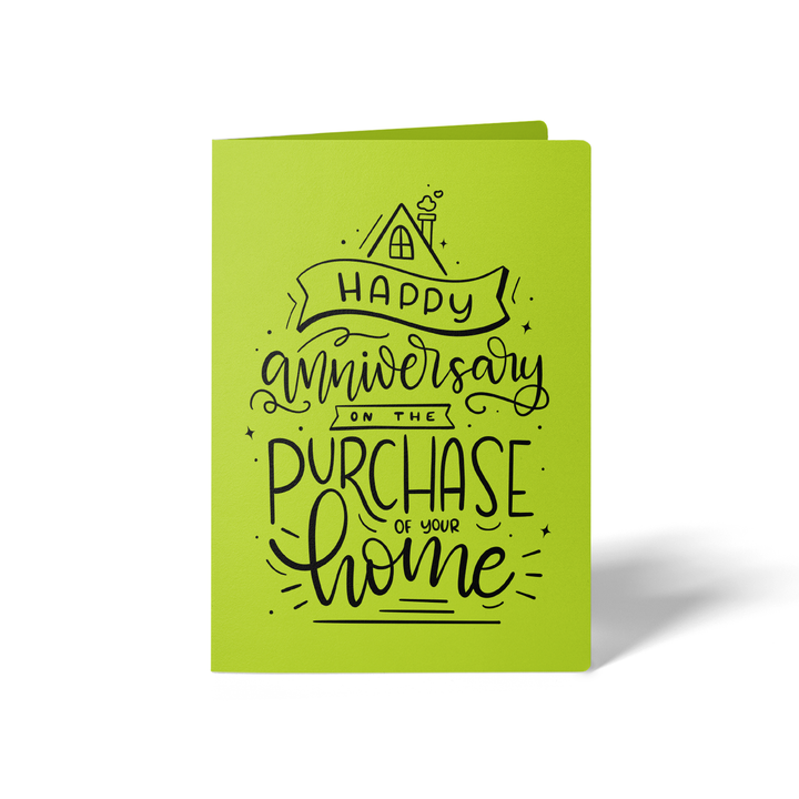 Set of Happy Anniversary on the Purchase of Your Home Greeting Cards | Envelopes Included Greeting Card Market Dwellings GREEN APPLE