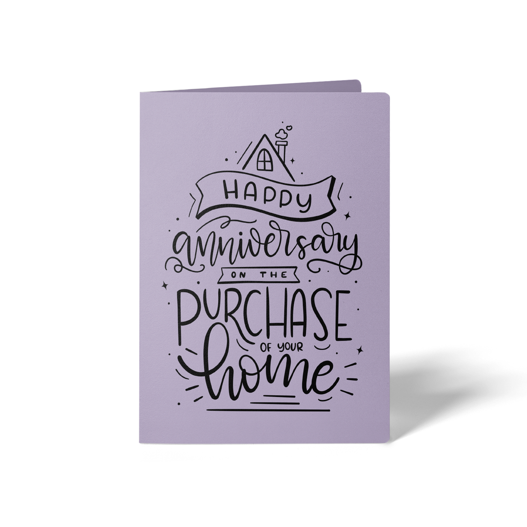 Set of Happy Anniversary on the Purchase of Your Home Greeting Cards | Envelopes Included