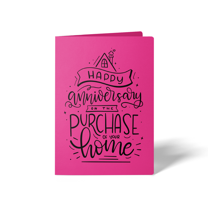 Set of Happy Anniversary on the Purchase of Your Home Greeting Cards | Envelopes Included