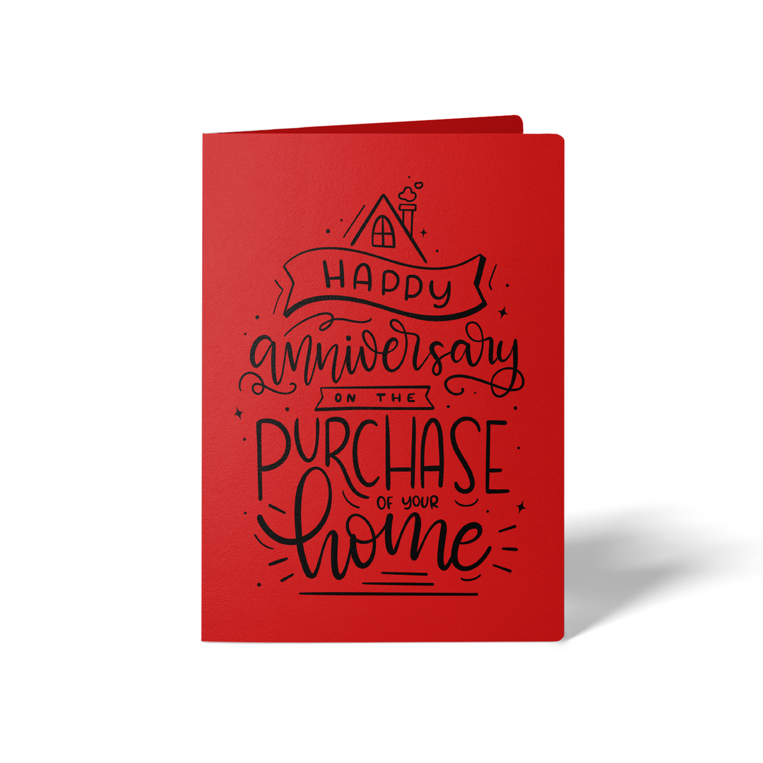 Set of Happy Anniversary on the Purchase of Your Home Greeting Cards | Envelopes Included