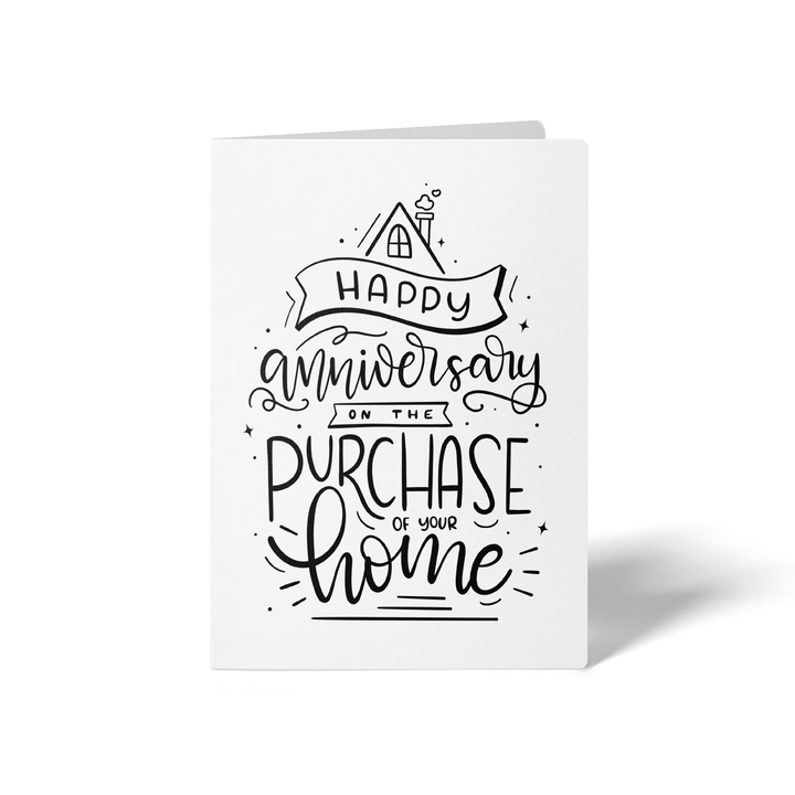 Set of Happy Anniversary on the Purchase of Your Home Greeting Cards | Envelopes Included