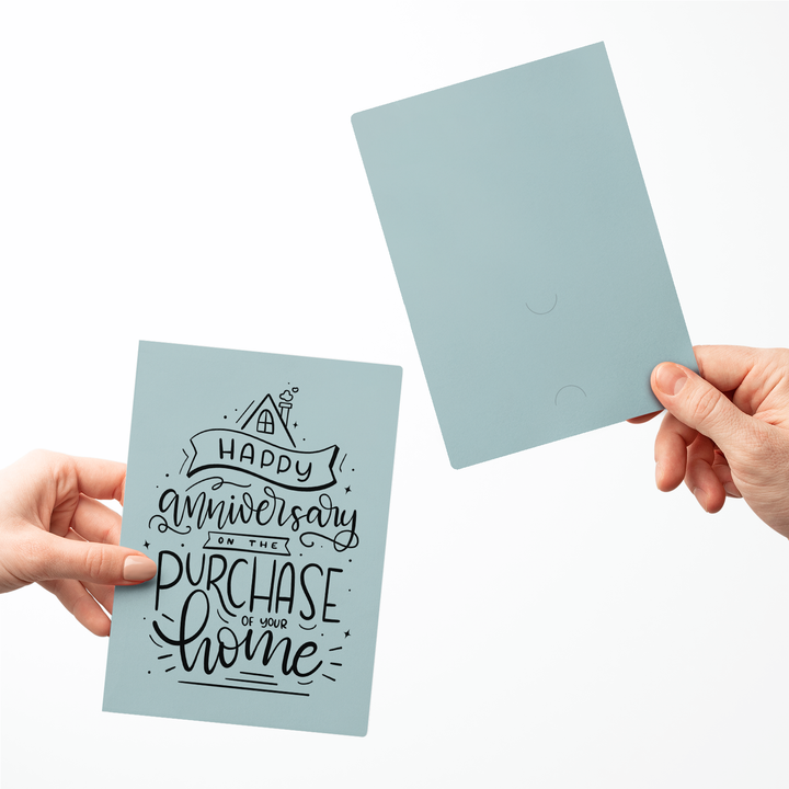 Set of Happy Anniversary on the Purchase of Your Home Greeting Cards | Envelopes Included Greeting Card Market Dwellings