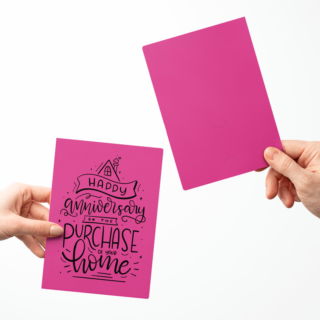 Set of Happy Anniversary on the Purchase of Your Home Greeting Cards | Envelopes Included