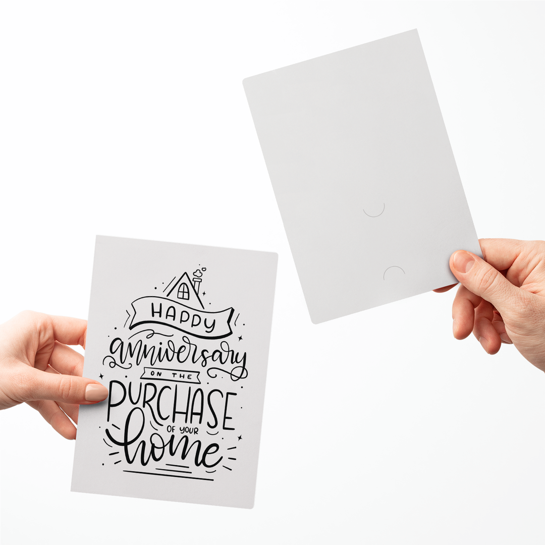 Set of Happy Anniversary on the Purchase of Your Home Greeting Cards | Envelopes Included