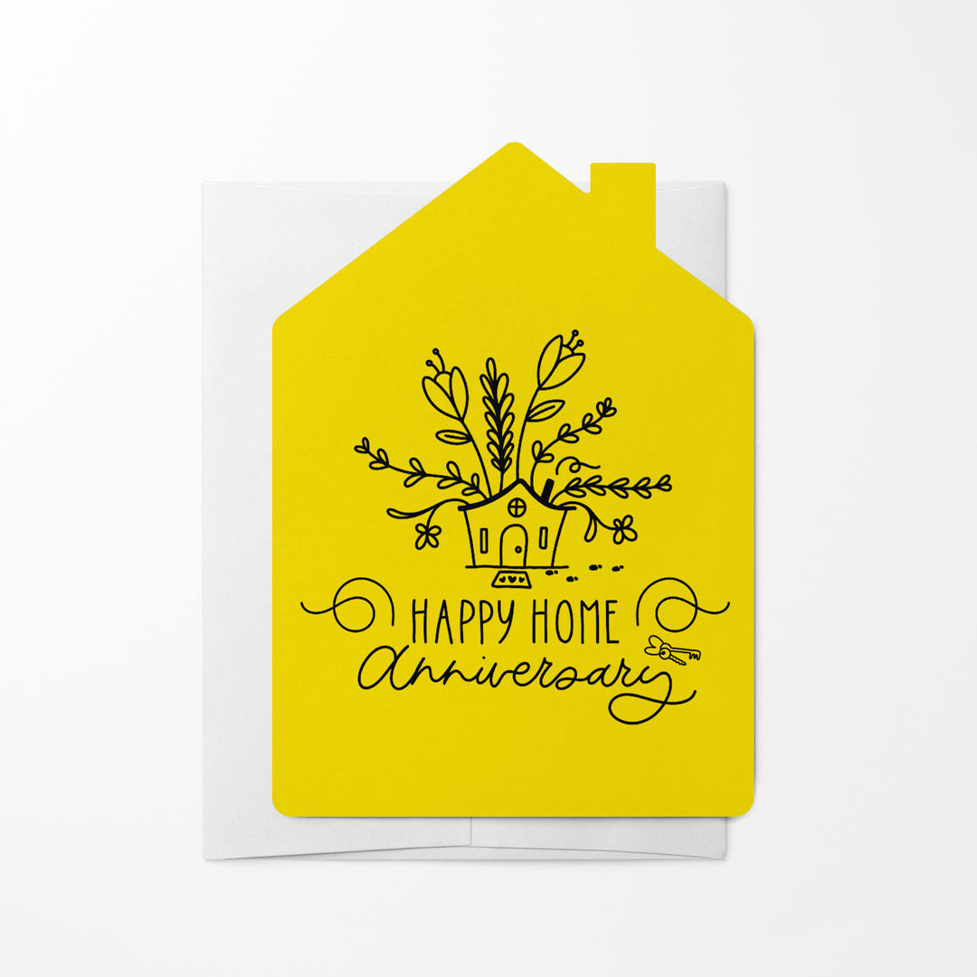 Set of "Happy Home Anniversary" Greeting Cards | Envelopes Included | 8-GC002 Greeting Card Market Dwellings