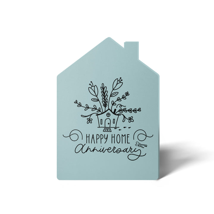 Set of "Happy Home Anniversary" Greeting Cards | Envelopes Included | 8-GC002 Greeting Card Market Dwellings LIGHT BLUE