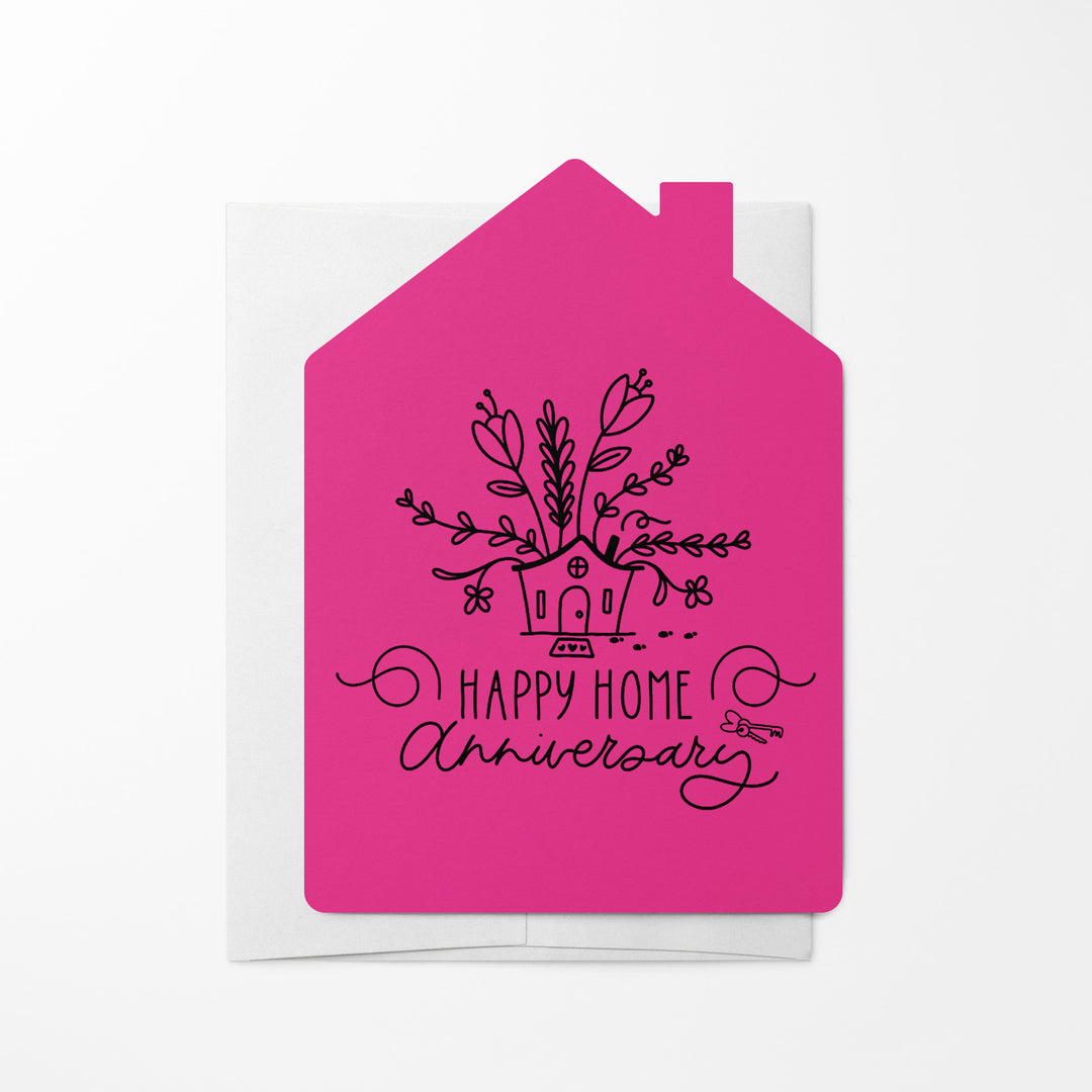 Set of "Happy Home Anniversary" Greeting Cards | Envelopes Included | 8-GC002