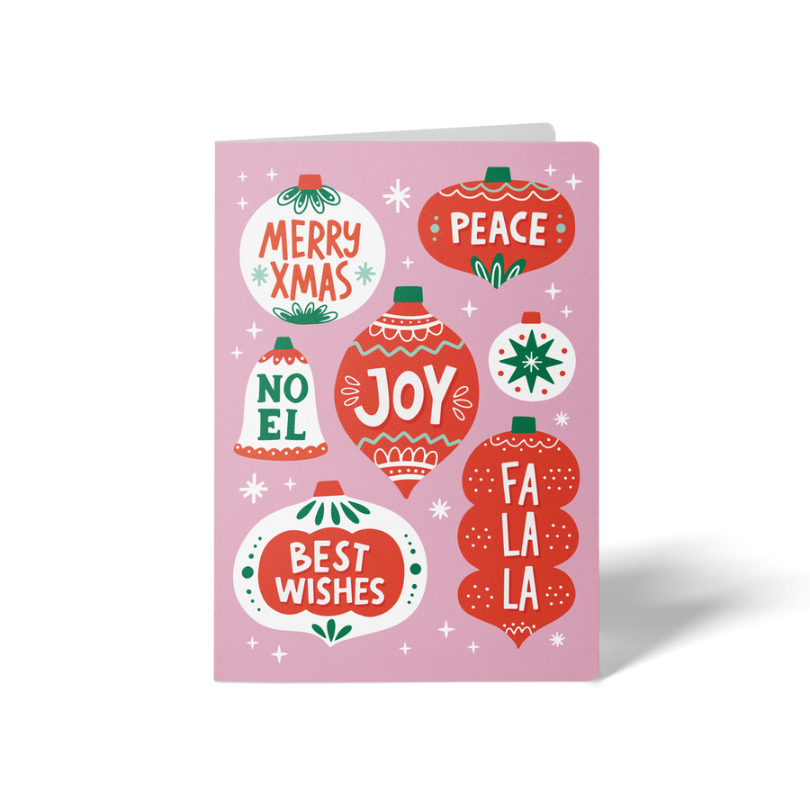 Set of Christmas Ornaments Greeting Cards | Envelopes Included Greeting Card Market Dwellings