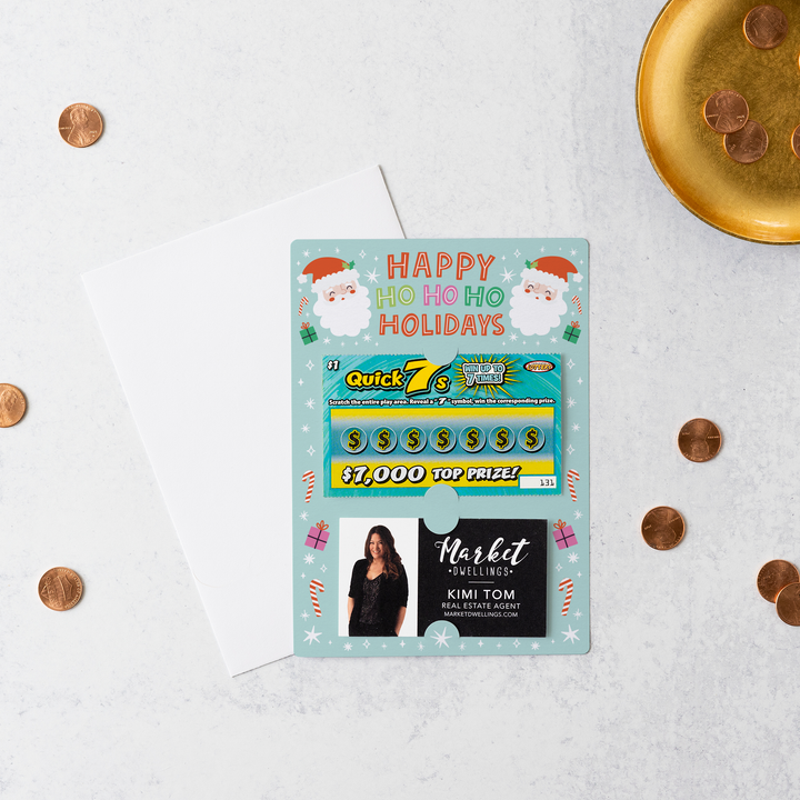 Set of Happy Ho Ho Ho Holidays | Christmas Mailers | Envelopes Included | M54-M002