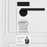Let Me Help You Find Your Happy Place | Door Hangers Door Hanger Market Dwellings WHITE 10