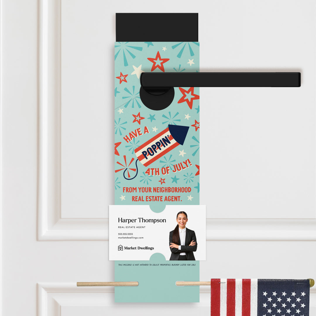 Have a Poppin' 4th of July! | 4th Of July Door Hangers | 9-DH004 Door Hanger Market Dwellings