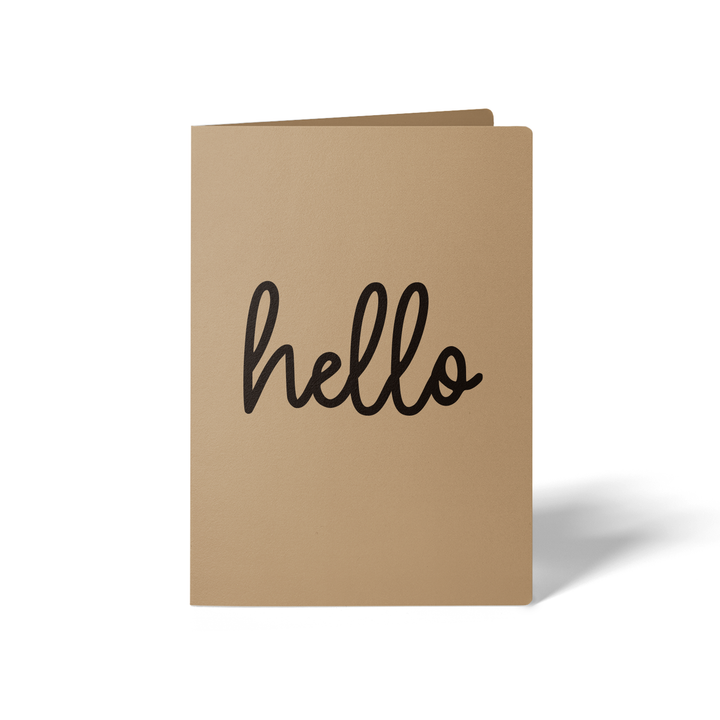 Set of Hello Greeting Cards | Envelopes Included Greeting Card Market Dwellings KRAFT