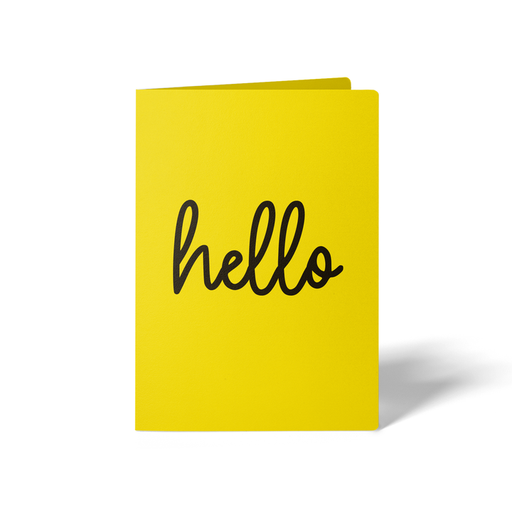 Set of Hello Greeting Cards | Envelopes Included Greeting Card Market Dwellings LEMON