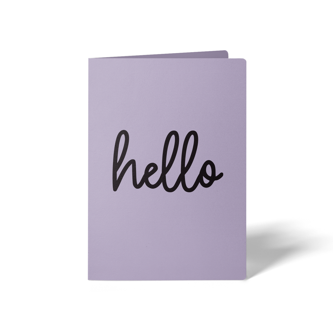 Set of Hello Greeting Cards | Envelopes Included Greeting Card Market Dwellings LIGHT PURPLE