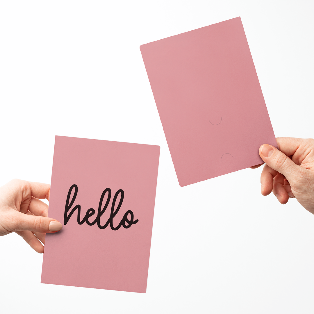 Set of Hello Greeting Cards | Envelopes Included