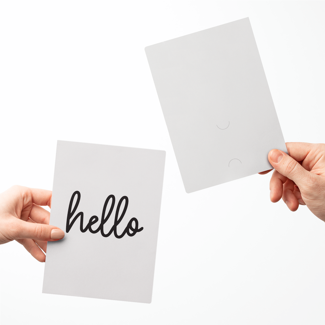 Set of Hello Greeting Cards | Envelopes Included