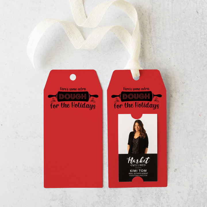 Vertical | Here's Some Extra Dough for the Holidays | Cookie Dough Pop By Gift Tags | 9-GT005 Gift Tag Market Dwellings   