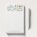 Customizable Happy Holidays Notepads Notepad Market Dwellings