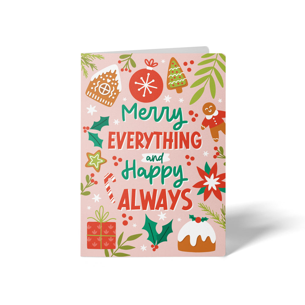 Merry Everything and Happy Always | Real Estate Greeting Cards with Envelopes Greeting Card Market Dwellings