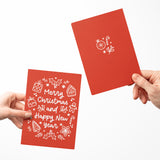 Merry Christmas and Happy New Year | Real Estate Greeting Cards with Envelopes Greeting Card Market Dwellings