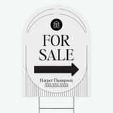 Arch Real Estate Yard Sign Yard Sign Market Dwellings FOR SALE WHITE 1