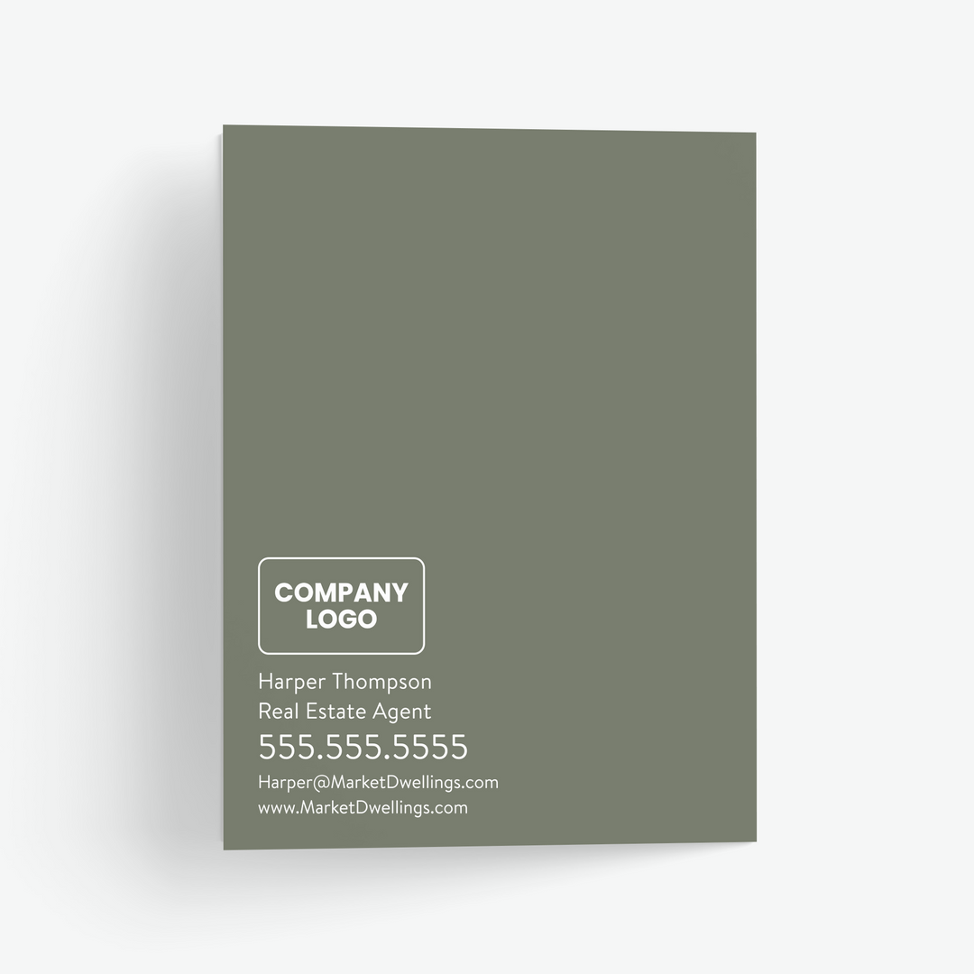 Custom Initials Presentation Folders Folders Market Dwellings