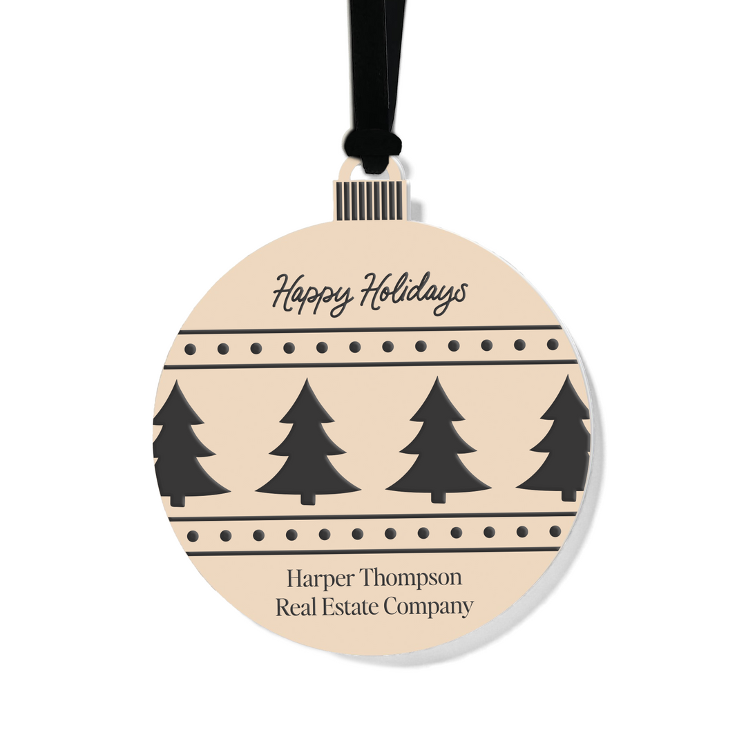 Customizable | Happy Holidays Ornament