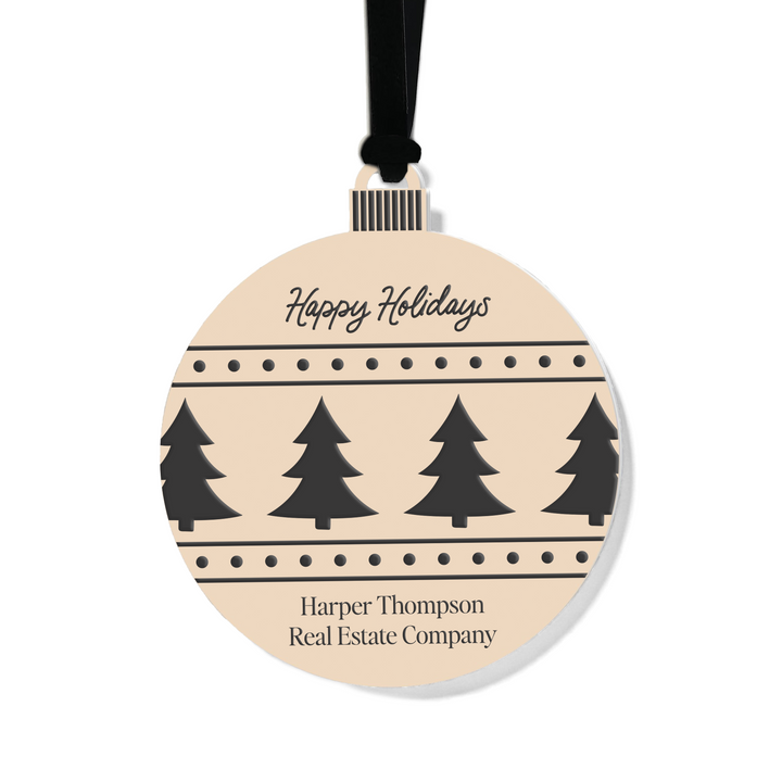 Customizable | Happy Holidays Ornament