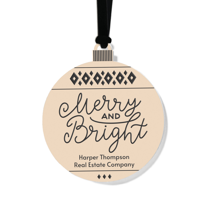Customizable | Merry And Bright Holiday Ornament Ornament Market Dwellings