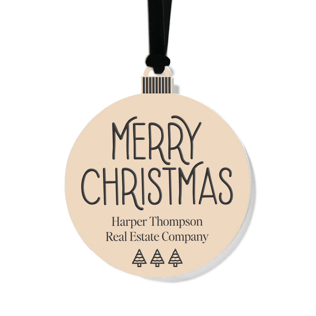 Customizable | Merry Christmas Ornament