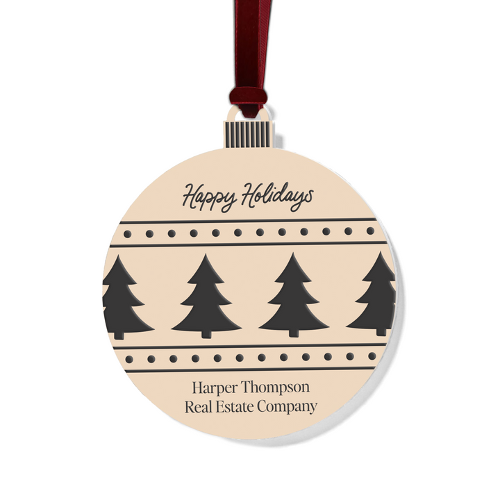 Customizable | Happy Holidays Ornament