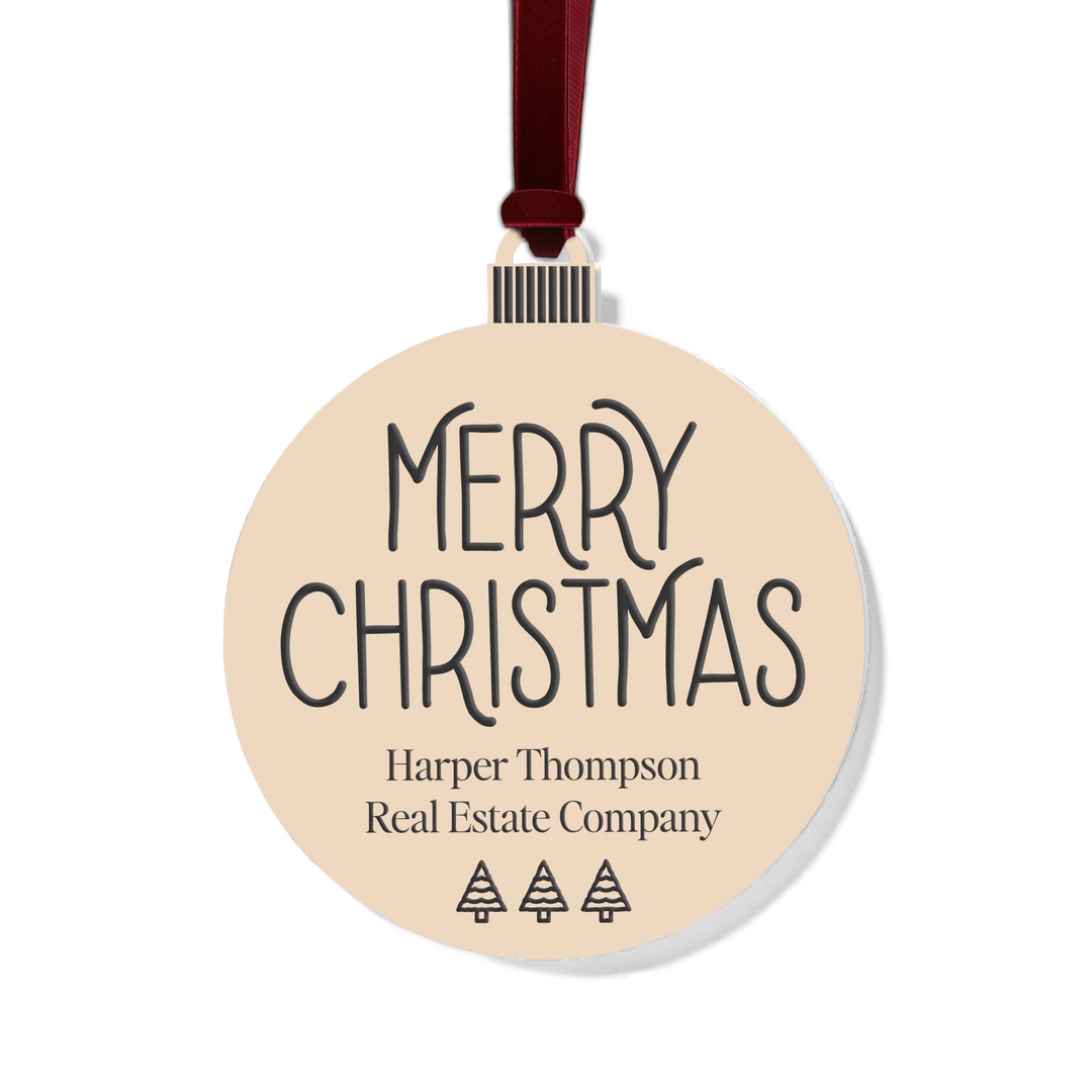 Customizable | Merry Christmas Ornament