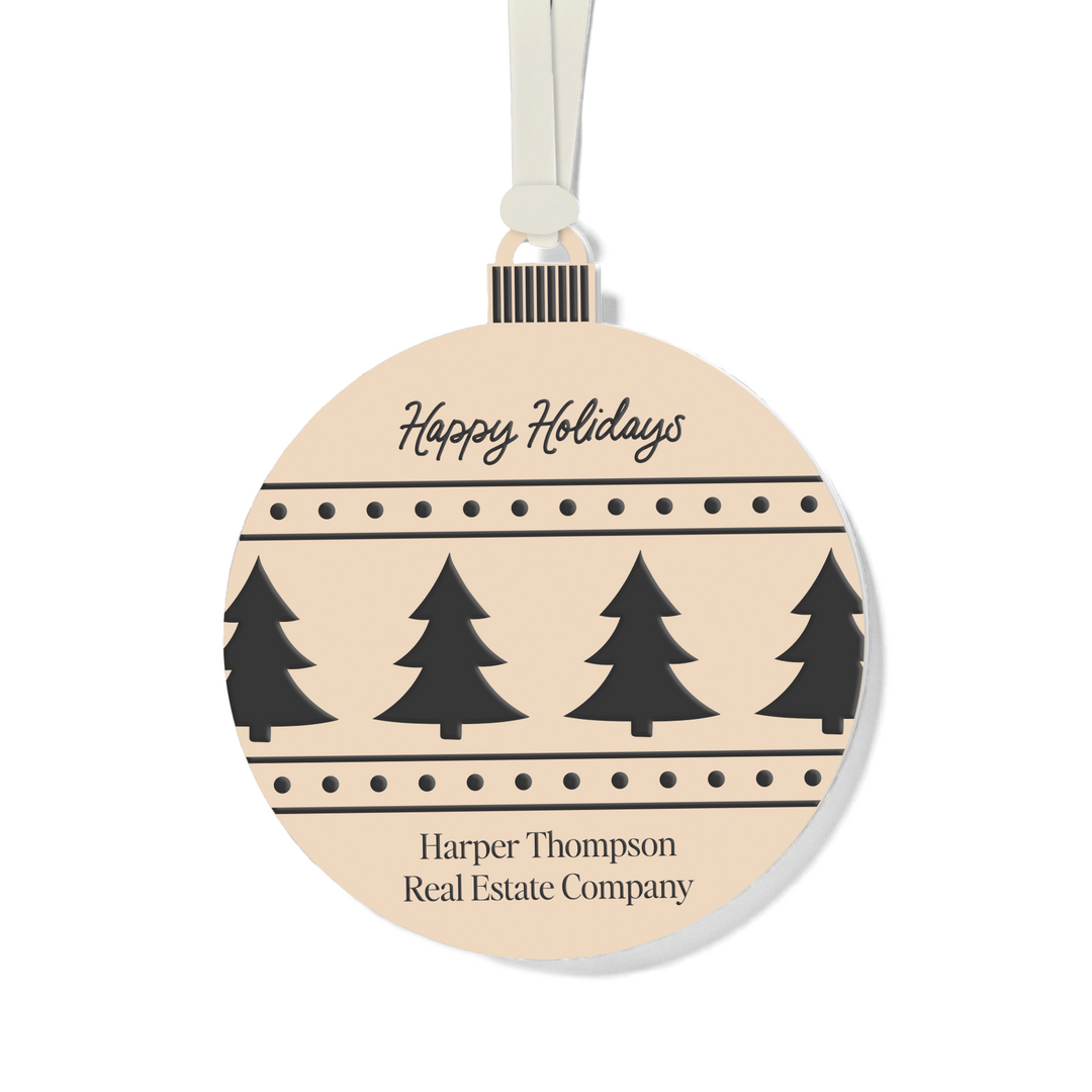 Customizable | Happy Holidays Ornament