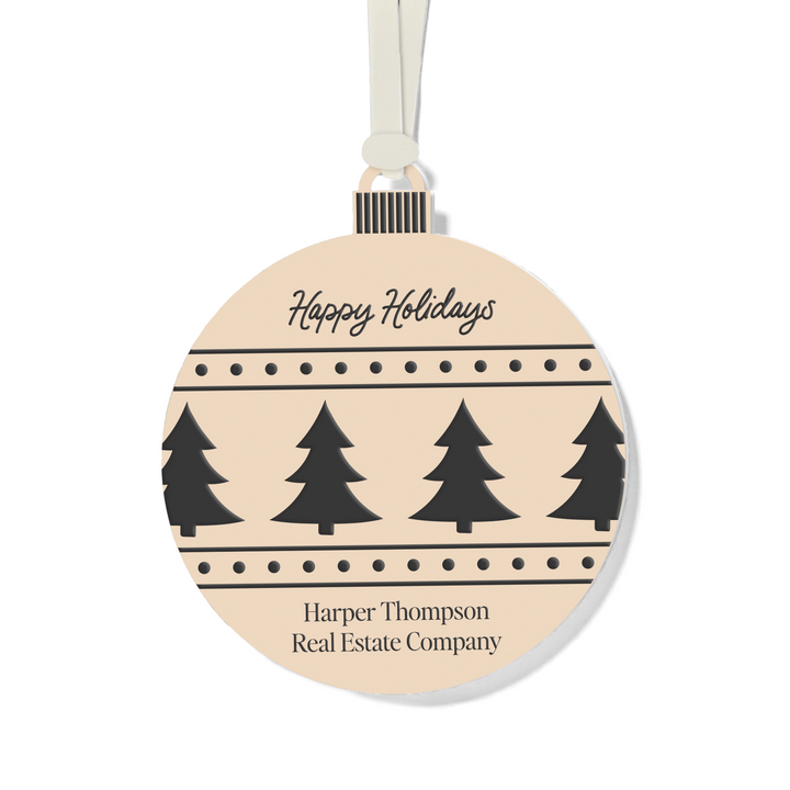 Customizable | Happy Holidays Ornament