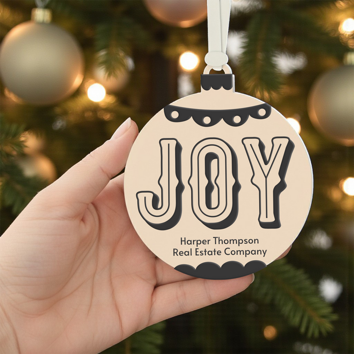 Customizable | Joy Holiday Ornament Ornament Market Dwellings