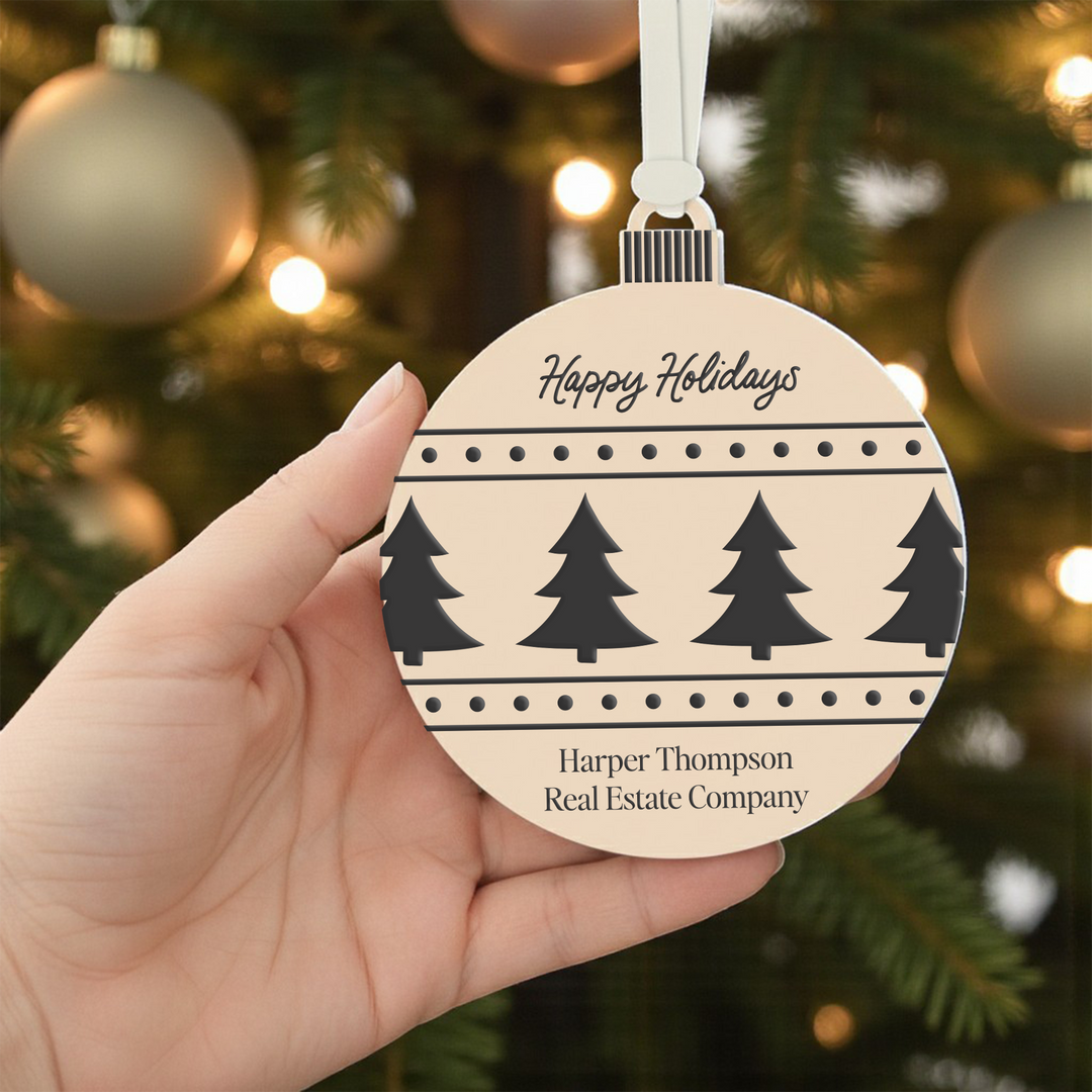 Customizable | Happy Holidays Ornament