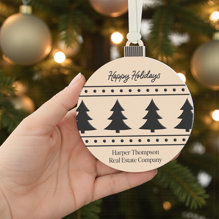 Customizable | Happy Holidays Ornament