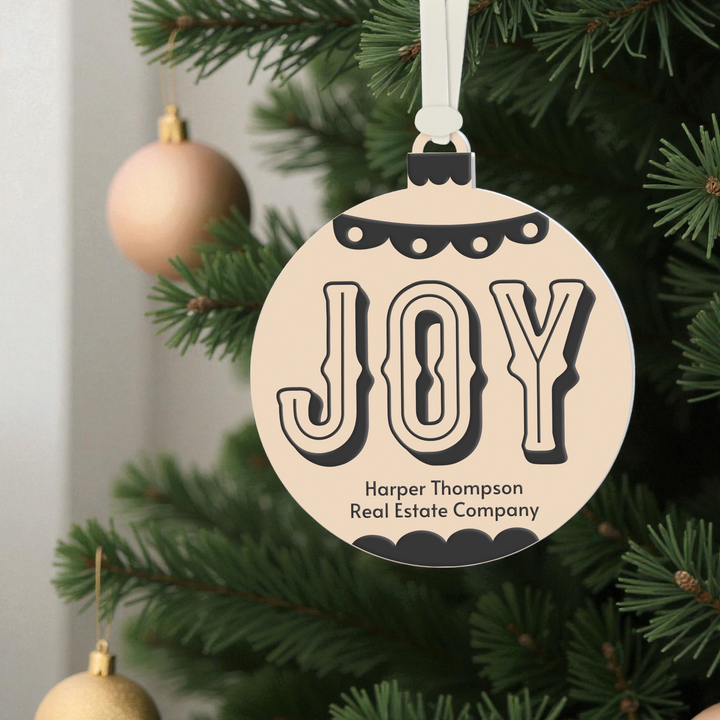 Customizable | Joy Holiday Ornament Ornament Market Dwellings