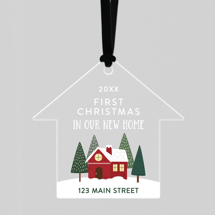 Customizable | First Christmas In Our New Home Ornaments Ornament Market Dwellings   